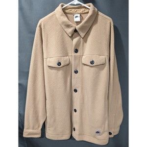Nike Sportswear Fleece Utility Jacket Tan Men's Size Large NWT DZ5437-258